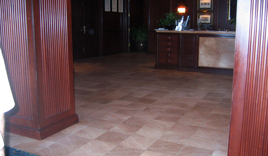 Pyramid Club marble floor - before